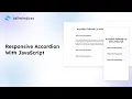 How To Make Responsive Accordion With JavaScript - Tailwind CSS