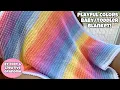 EASY CROCHET Playful Colors Baby Blanket Tutorial