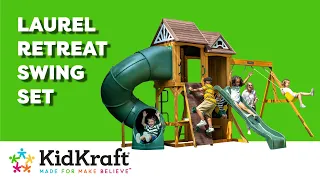Laurel Retreat Swing Set I KidKraft Wooden Outdoor Swing Sets