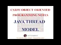 JAVA THREAD MODEL NOTES CS3391 OBJECT ORIENTED PROGRAMMING NOTES 2021 REGULATION CSE