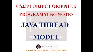 JAVA THREAD MODEL NOTES CS3391 OBJECT ORIENTED PROGRAMMING NOTES 2021 REGULATION CSE