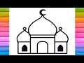 Happy eid drawing and coloring drawing for kids step by step drawing tutorial