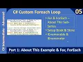 Custom Foreach About the Example Part 1 C Advanced