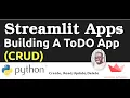 Building a ToDo App with Streamlit Python Create Read Update Delete