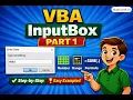 Excel VBA InputBox Explained Beginner s Guide lover MIS Training