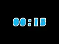 15 Seconds Countdown Timer with Alarm Time Markers Chapters - Blue White