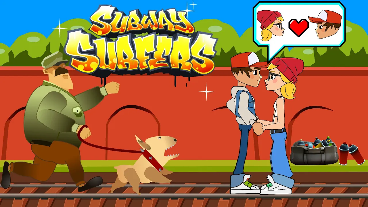 Subway Surfers Parkour Animation - (Subway Surfers VS Guard)