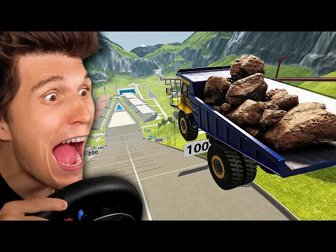 Video Thumbnail: Wie weit FLIEGEN BAUFAHRZEUGE über die XXL Sprungschanze? | BeamNG