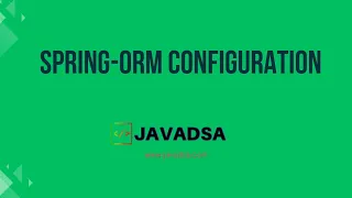 Spring-ORM-Configuration