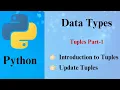 Introduction to Tuples Data Types in Python Programming Tuples part - 1 ENG Prof Antony Vijay