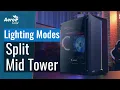 AeroCool Split Mid Tower Case - 13 Lighting Modes