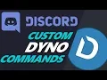 Discord commands using the Dyno bot custom commands module to suggest and report members
