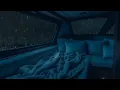 🔴 Sleeping on the vast sea during heavy rain outside, accompanied by a cozy little boat - Relaxation