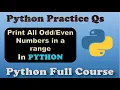 Python Program to Print All Odd Numbers in a Range Python Programming