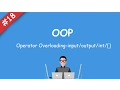 oop - Operator Overloading input output int