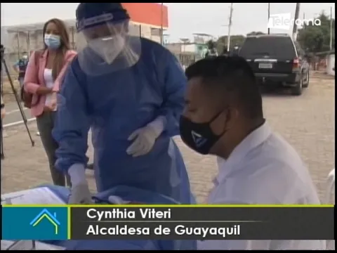 Municipio coloca carpa de camas con oxígeno en peaje de vía a la costa