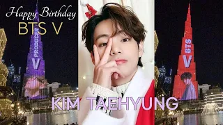 Download BTS V, Kim Taehyung 26th Birthday Production at Burj Khalifa Dubai Mall | We Purple You MP3