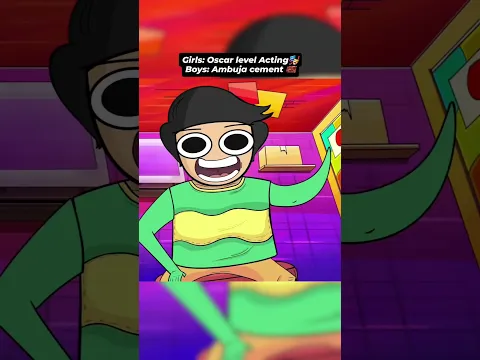 Difference between boys and girls #hardtoonz #animation #schoollife
