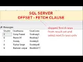SQL Server OFFSET FETCH CLAUSES