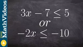 Graphing and solving a Or compound inequality