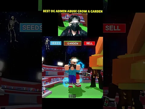 BEST OG ADMIN ABUSE GROW A GARDEN 😱💀 #roblox #growagarden