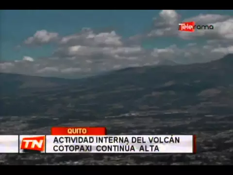 Actividad interna del volcán Cotopaxi continúa alta