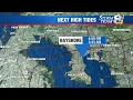 High tide times in Tampa Bay