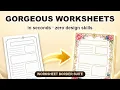 Turn Plain Worksheets into Gorgeous Printables in Seconds Worksheet Border Suite Demo