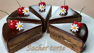 Viennese Food - Eating Sachertorte Cake in Vienna, Austria at Café Sacher Wien. 