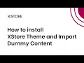 01 How to Install and Use the XStore WordPress WooCommerce Theme Import Dummy Content
