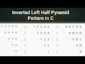 C program to print the inverted left half pyramid pattern of stars C Program Pattern Questions