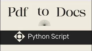 Python Script Convert PDFs to Word Documents DOCX