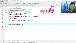 Length of String using Recursion in C Programming