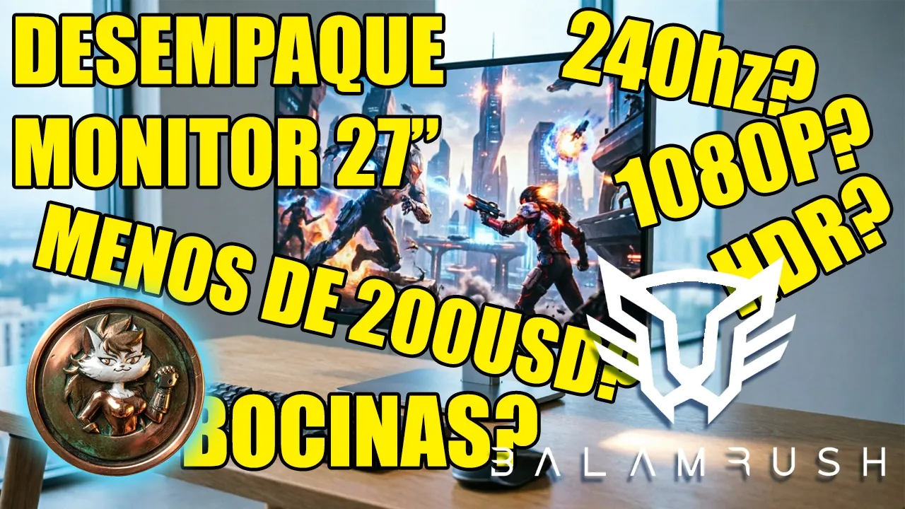 Desempaque del Monitor BALAM RUSH COSMOS EDGE MCE27P y opiniones