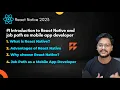 Introduction to React Native and job path as mobile developer