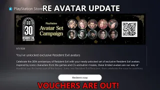 Resident Evil PS Avatar Campaign UPDATE - Vouchers Are Rolling Out