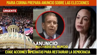 SE ESPERA ANUNCIO DE MARIA CORINA SOBRE LAS ELECCIONES EN VENEZUELA: ESTRATEGIA LEGAL Y ARTICULO 233