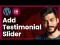 How To Add Testimonial Slider In WordPress Elementor Easy Tutorial