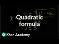 How to use the quadratic formula Polynomial and rational functions Algebra II Khan Academy