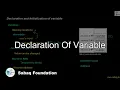 Declartion of variable Computer Science Lecture Sabaq pk