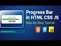How to Create Dynamic Progress Bar using HTML CSS JavaScript Animated Progress Bar in Hindi