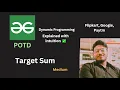 Target Sum GFG POTD
