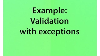 v16 Validation with Exceptions