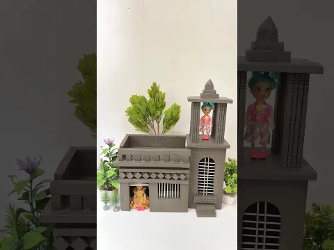 Miniature clay house 🏠|| #clayhouse #mudhouse #craft #shorts
