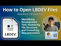 How to Open LBDEV Files Unknown Format