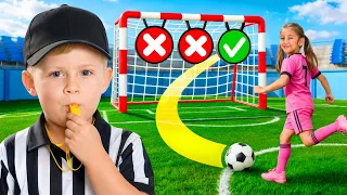 Çocuklar eğlenceli futbol görevlerini tamamlıyor!