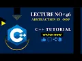 Lecture No Abstraction in OOP in C Abstraction Explained with Real-Life Example