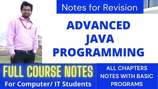 Advance Java Programming AJP Course - All Chapter Notes MSBTE G scheme I Scheme Diploma CO IT