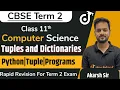 Tuples and Dictionaries Python Programs Class 11 Computer Science Term 2 Akarsh Sir Doubtnut