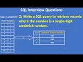 SQL Interview Question How to find Sandwich Pattern Numbers in a table Oracle Snowflake MS SQL
